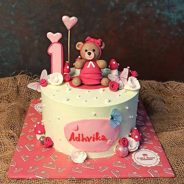 45 Cake Ideas to Remember for Baby's First Milestone : Sleepy Teddy Bear